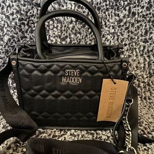 NWT Steve Madden (Bniko) Satchel/Crossbody Bag - Black